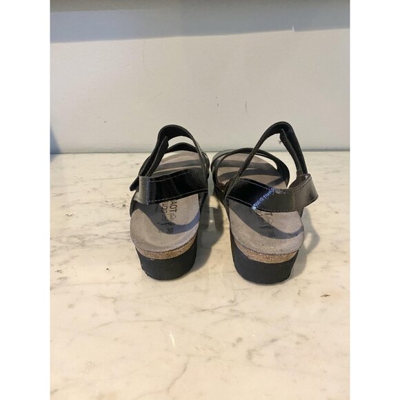 Naot Sandals Womens Size 36 Black Genuine Leather Comfort Israel Walking Shoes - Picture 5 of 6